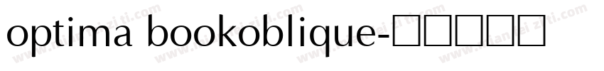 optima bookoblique字体转换